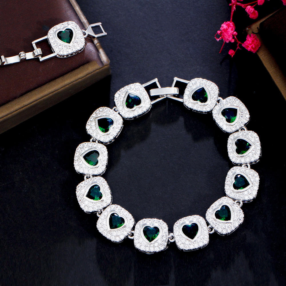 Bracelet "Cœur Éternel" en zircon cubique