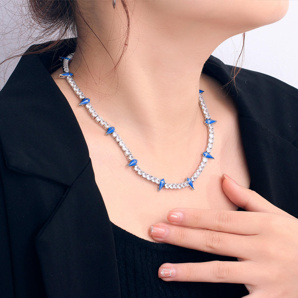 Collier "Charme Bleu"