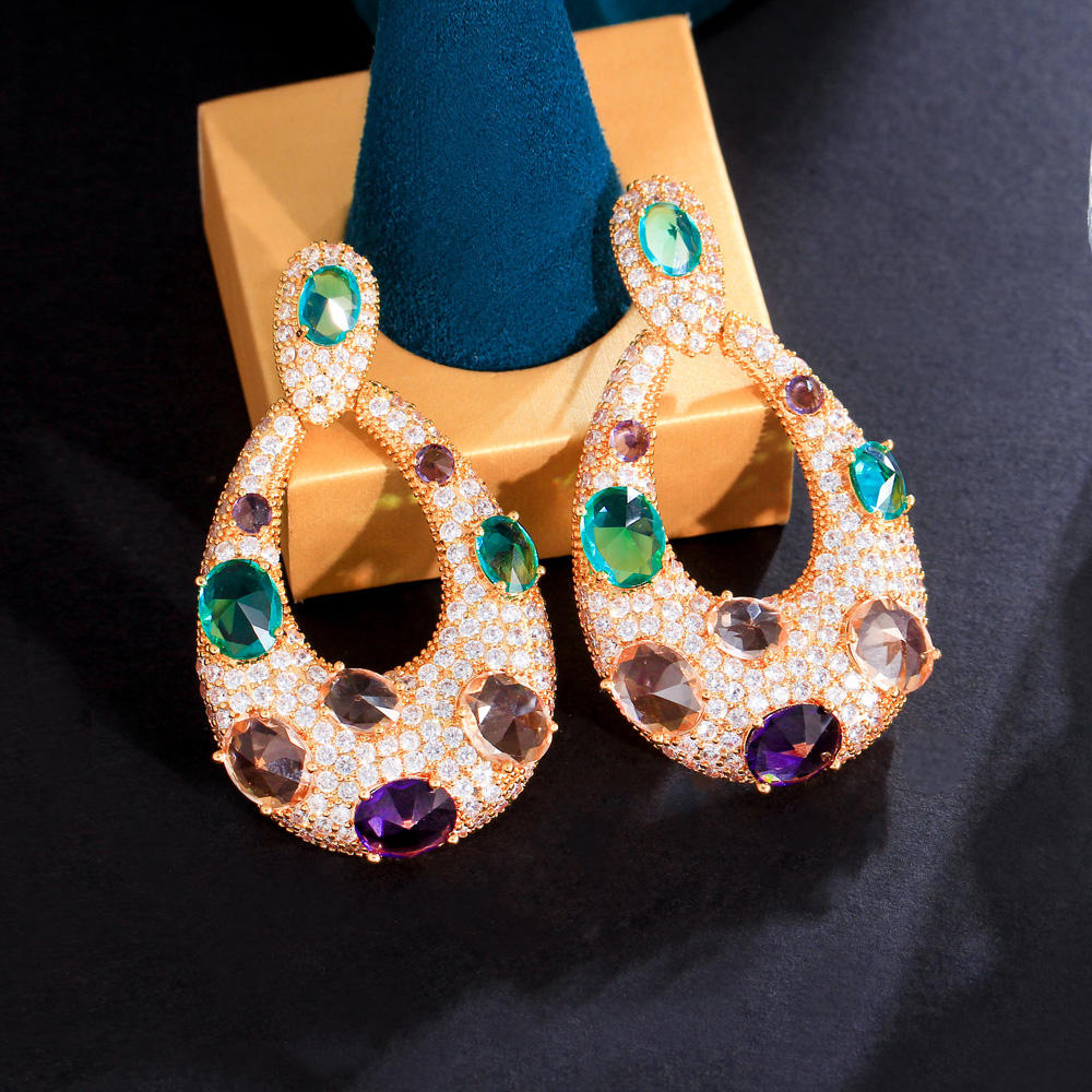 Boucles d'Oreilles "Goutte d'Élégance" Plaqué Or 18k