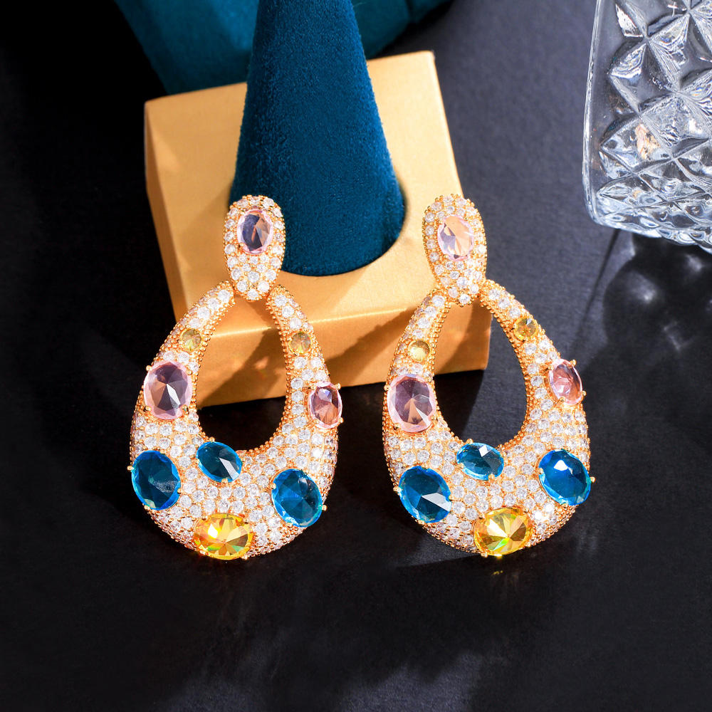 Boucles d'Oreilles "Goutte d'Élégance" Plaqué Or 18k