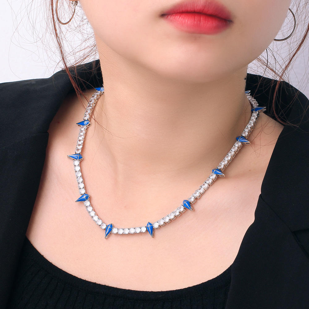 Collier "Charme Bleu"