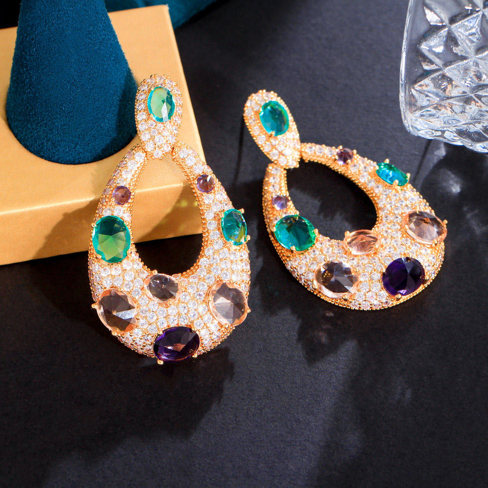 Boucles d'Oreilles "Goutte d'Élégance" Plaqué Or 18k