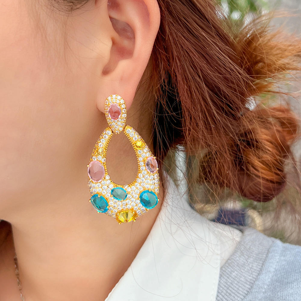 Boucles d'Oreilles "Goutte d'Élégance" Plaqué Or 18k