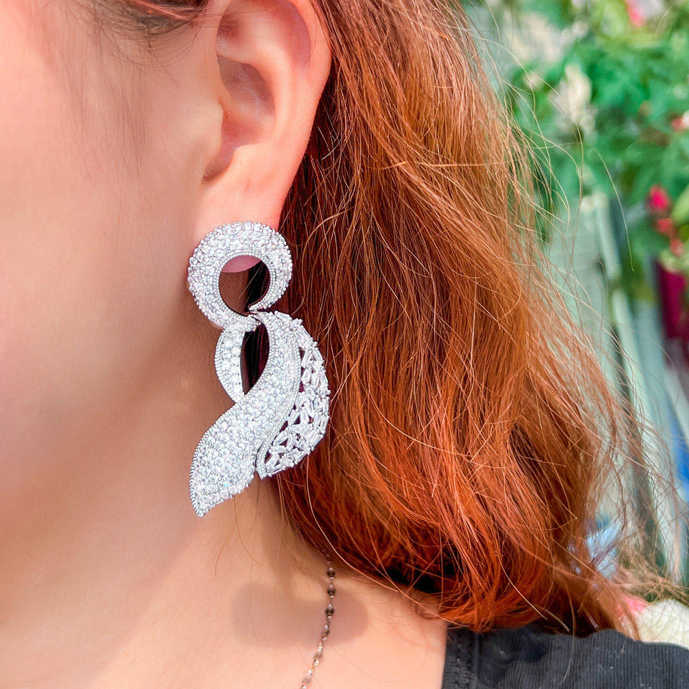 Boucles d'oreilles "Ondulation scintillante" 
