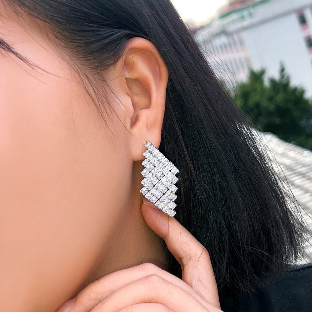 Boucles d'oreilles "Losange Immaculé"