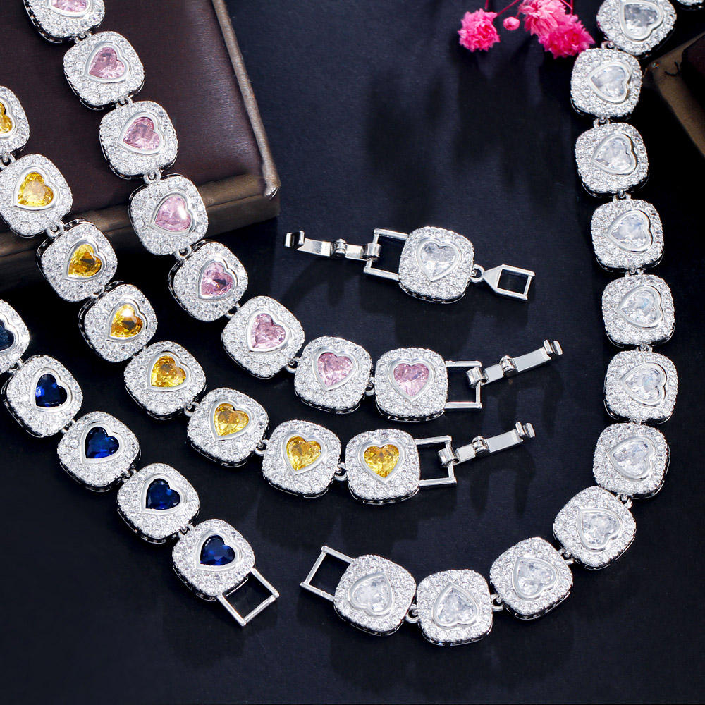 Bracelet "Cœur Éternel" en zircon cubique