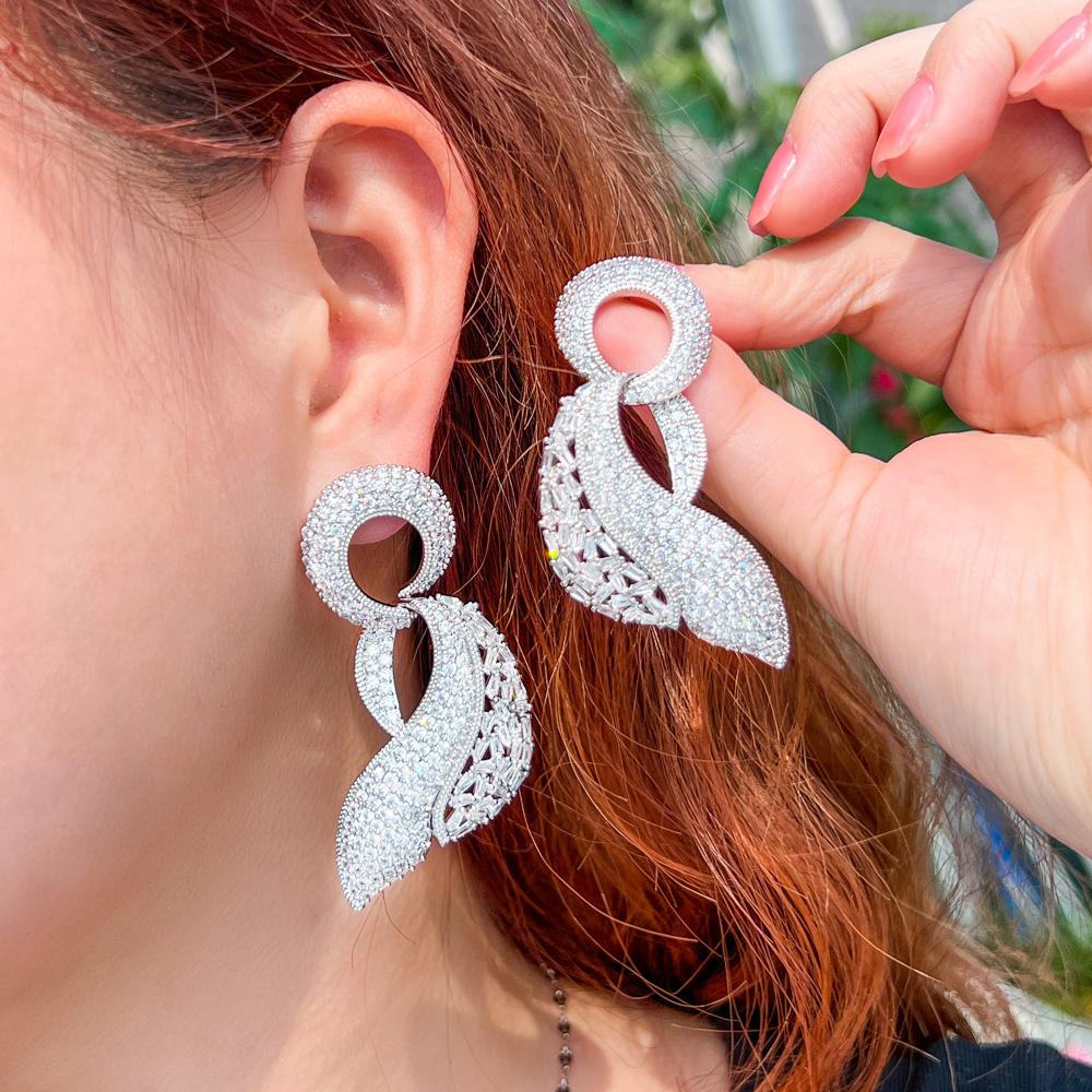 Boucles d'oreilles "Ondulation scintillante" 