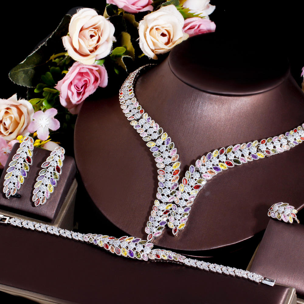 parure 4 pièces "Feuille d'Éternité"