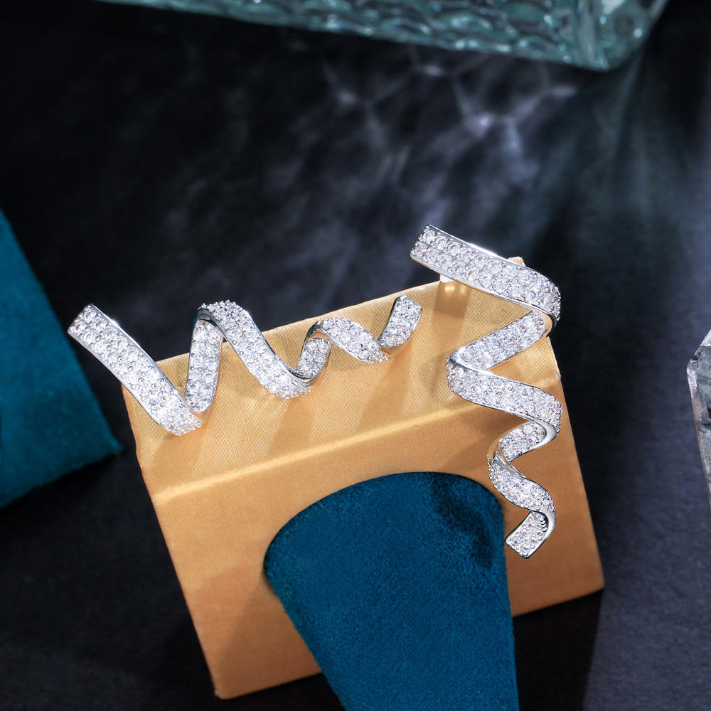 Boucles d'oreilles plaqué or blanc