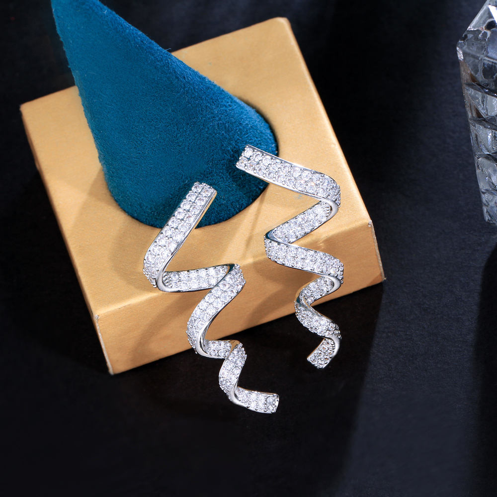 Boucles d'oreilles plaqué or blanc