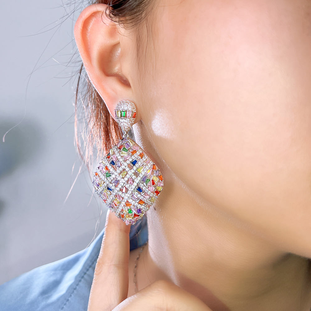 Boucles d'oreilles "Arc-en-ciel Blanc"