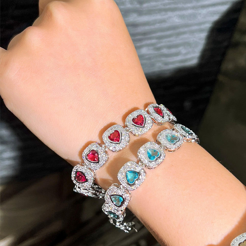 Bracelet "Cœur Éternel" en zircon cubique