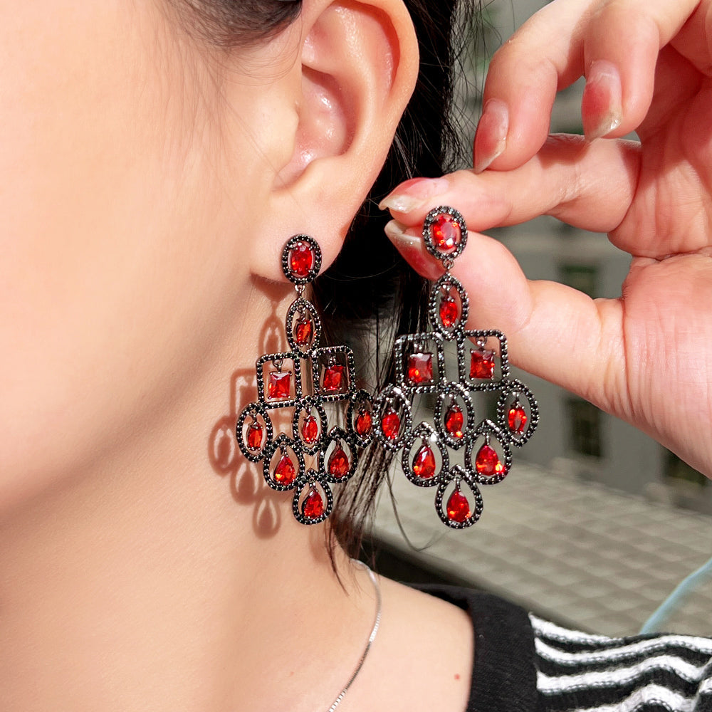Boucles ''Velours Rubis''