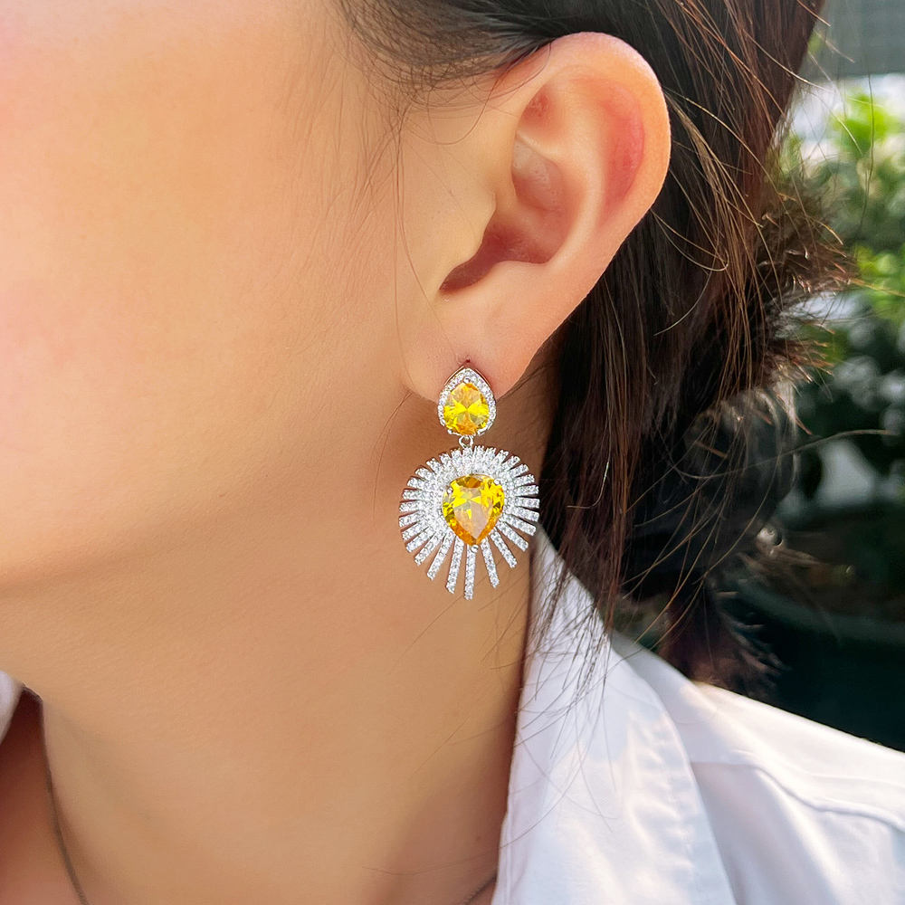Boucles d'oreilles :  "Soleil Magistral"